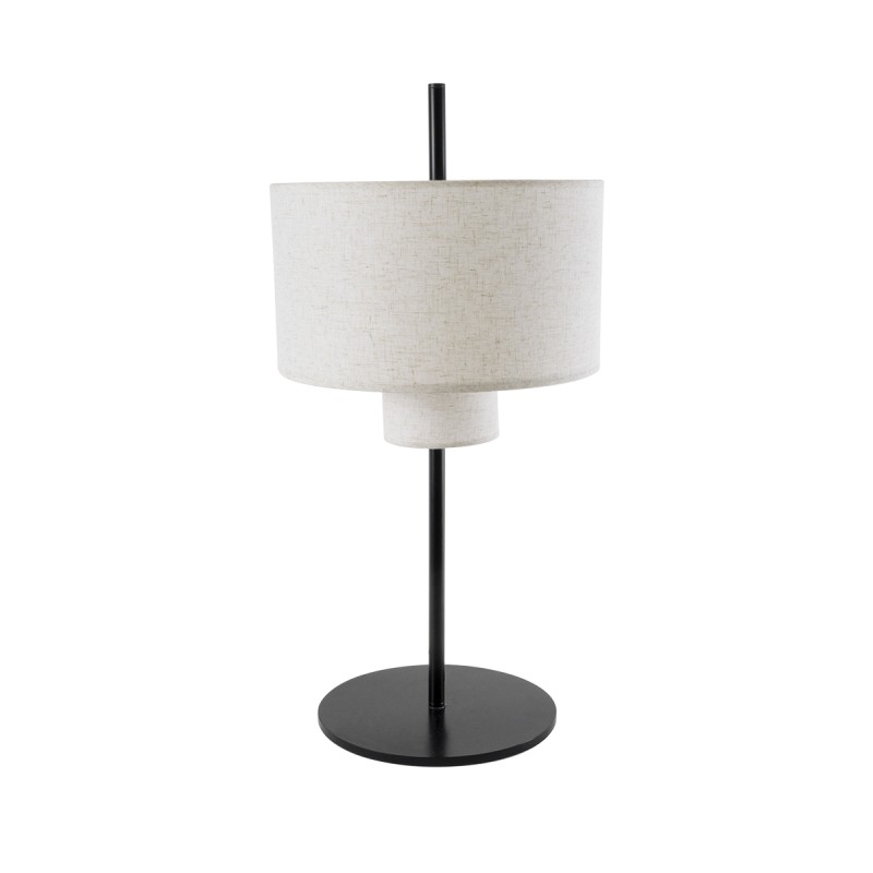 GLOBOSTAR® MARIGOLD 02227 Μοντέρνο Επιτραπέζιο Φωτιστικό Πορτατίφ με Ντουί 3 x E27 AC 220-240V IP20 - Μαύρο & Μπεζ - M36 x Π36 x Υ70cm
