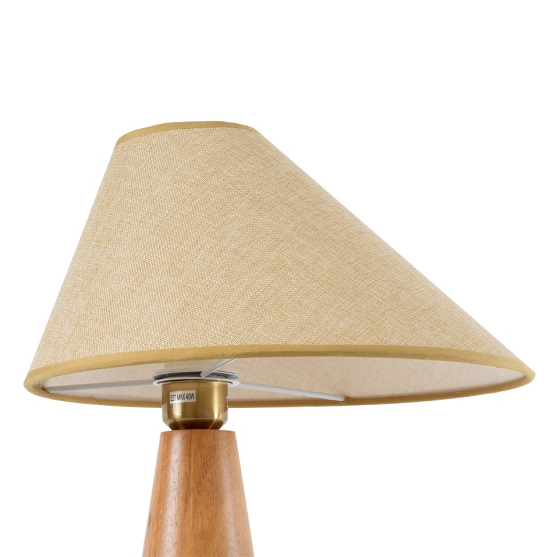 GLOBOSTAR® KAUAI 02229 Boho Επιτραπέζιο Φωτιστικό Πορτατίφ με Ντουί 1 x E27 AC 220-240V IP20 - Μπεζ - Μ38 x Π30 x Υ48cm