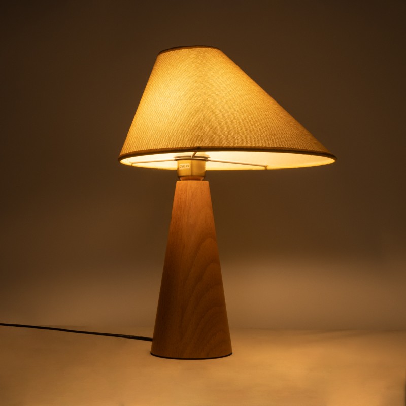 GLOBOSTAR® KAUAI 02229 Boho Επιτραπέζιο Φωτιστικό Πορτατίφ με Ντουί 1 x E27 AC 220-240V IP20 - Μπεζ - Μ38 x Π30 x Υ48cm