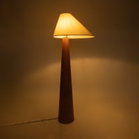 GLOBOSTAR® KAUAI 02230 Boho Επιδαπέδιο Φωτιστικό με Ντουί 1 x E27 AC 220-240V IP20 - Καφέ & Μπεζ - Μ55 x Π42 x Υ145cm