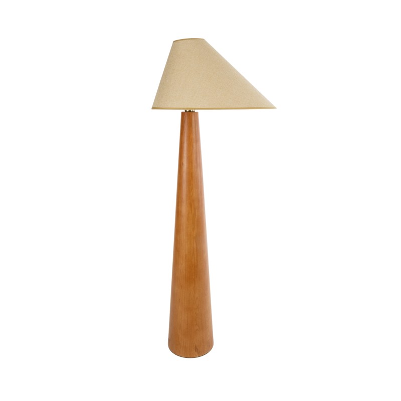 GLOBOSTAR® KAUAI 02230 Boho Επιδαπέδιο Φωτιστικό με Ντουί 1 x E27 AC 220-240V IP20 - Καφέ & Μπεζ - Μ55 x Π42 x Υ145cm