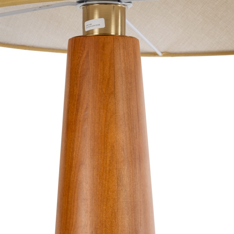 GLOBOSTAR® KAUAI 02230 Boho Επιδαπέδιο Φωτιστικό με Ντουί 1 x E27 AC 220-240V IP20 - Καφέ & Μπεζ - Μ55 x Π42 x Υ145cm