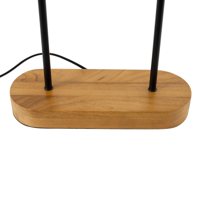 GLOBOSTAR® AZUL 02231 Boho Επιτραπέζιο Φωτιστικό Πορτατίφ με Ντουί 2 x E27 AC 220-240V IP20 - Μπεζ & Μαύρο - Μ45 x Π11 x Υ75cm