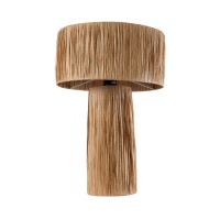 GLOBOSTAR® NASSAU 02233 Boho Επιτραπέζιο Φωτιστικό Πορτατίφ με Ντουί 1 x E27 AC 220-240V IP20 - Καφέ - Μ37 x Π37 x Υ55cm