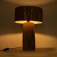GLOBOSTAR® NASSAU 02233 Boho Επιτραπέζιο Φωτιστικό Πορτατίφ με Ντουί 1 x E27 AC 220-240V IP20 - Καφέ - Μ37 x Π37 x Υ55cm