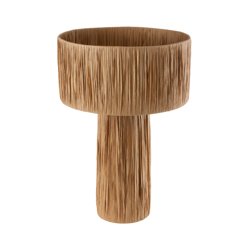 GLOBOSTAR® NASSAU 02233 Boho Επιτραπέζιο Φωτιστικό Πορτατίφ με Ντουί 1 x E27 AC 220-240V IP20 - Καφέ - Μ37 x Π37 x Υ55cm
