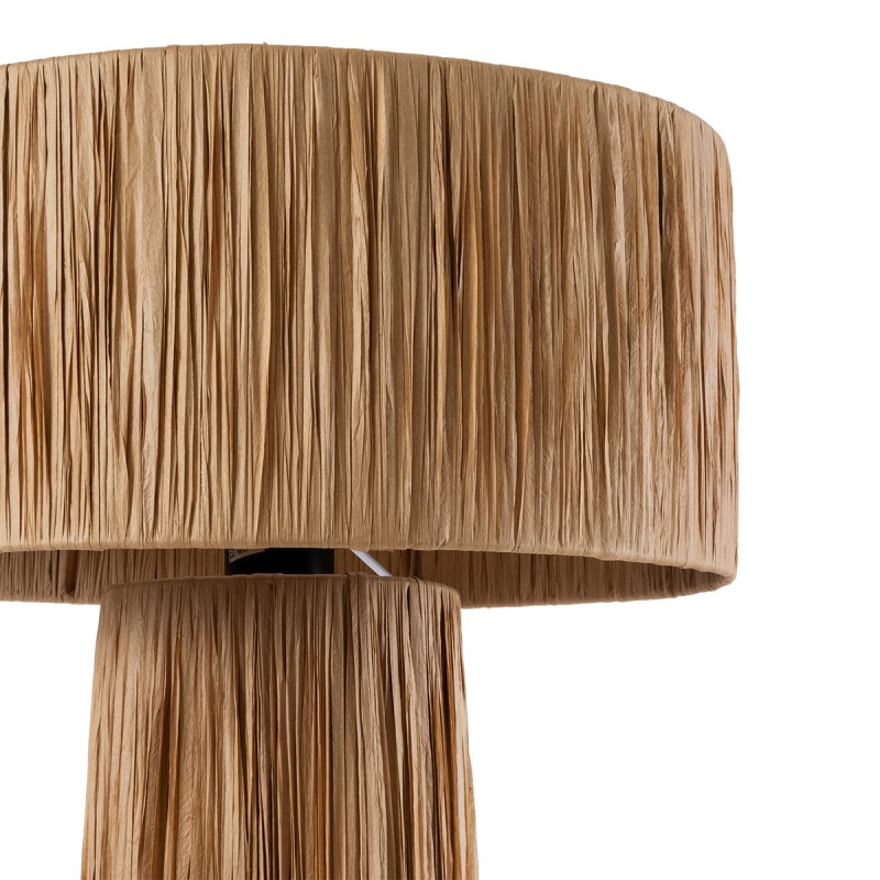 GLOBOSTAR® NASSAU 02233 Boho Επιτραπέζιο Φωτιστικό Πορτατίφ με Ντουί 1 x E27 AC 220-240V IP20 - Καφέ - Μ37 x Π37 x Υ55cm