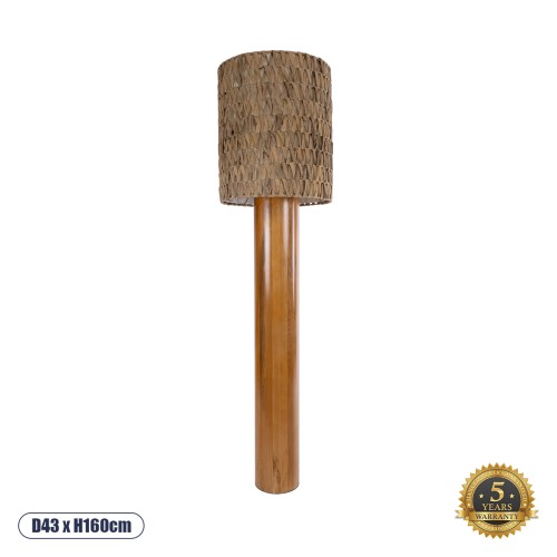 GLOBOSTAR® NIIHAU 02237 Μοντέρνο Επιδαπέδιο Φωτιστικό με Ντουί 1 x E27 AC 220-240V IP20 - Καφέ - Μ43 x Π43 x Υ160cm