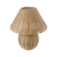GLOBOSTAR® PERU 02239 Boho Επιτραπέζιο Φωτιστικό Πορτατίφ με Ντουί 1 x E27 AC 220-240V IP20 - Μπεζ - Μ40 x Π40 x Υ45cm