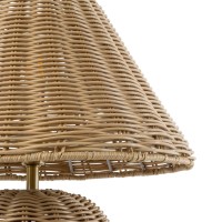 GLOBOSTAR® PERU 02239 Boho Επιτραπέζιο Φωτιστικό Πορτατίφ με Ντουί 1 x E27 AC 220-240V IP20 - Μπεζ - Μ40 x Π40 x Υ45cm
