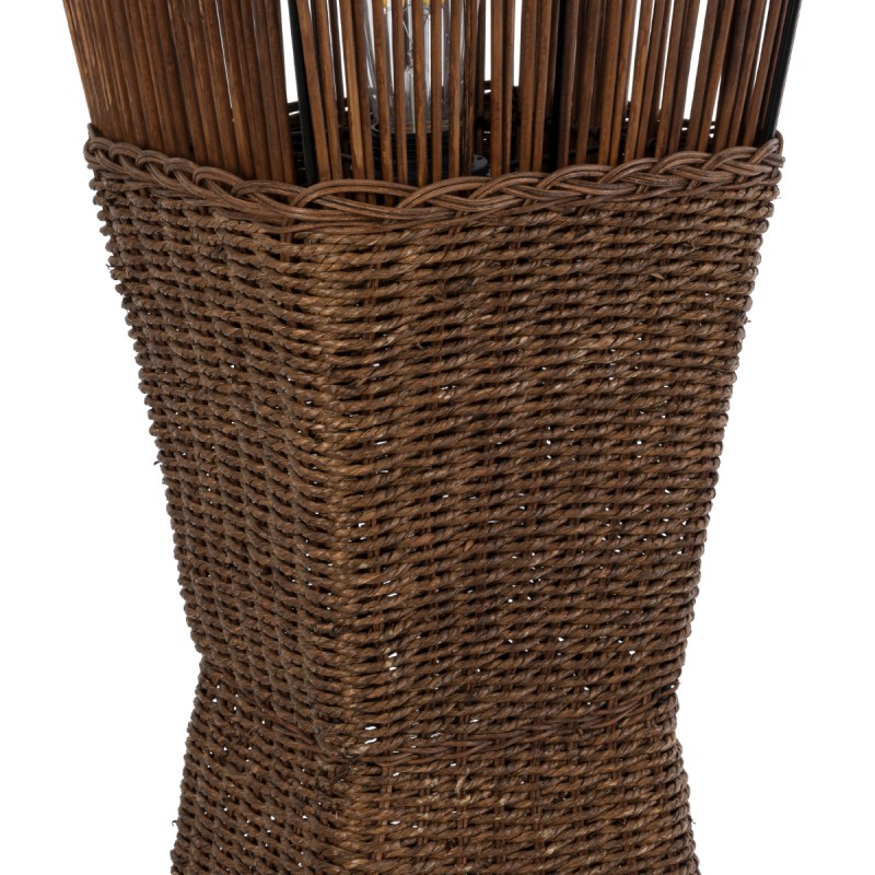 GLOBOSTAR® PALMA 02275 Boho Επιδαπέδιο Φωτιστικό με Ντουί 2 x E27 AC 220-240V IP20 - Καφέ - Μ30 x Π30 x Υ130cm