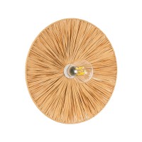 GLOBOSTAR® COLOMBO 02277 Boho Φωτιστικό Τοίχου - Απλίκα με Ντουί 1 x E27 AC 220-240V IP20 - Μπεζ - Μ40 x Π40 x Υ9cm