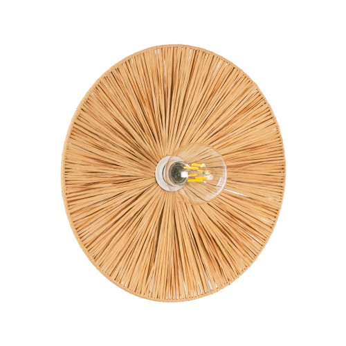 GLOBOSTAR® COLOMBO 02277 Boho Φωτιστικό Τοίχου - Απλίκα με Ντουί 1 x E27 AC 220-240V IP20 - Μπεζ - Μ40 x Π40 x Υ9cm