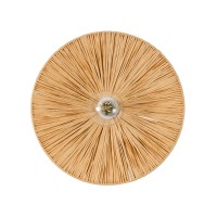 GLOBOSTAR® COLOMBO 02277 Boho Φωτιστικό Τοίχου - Απλίκα με Ντουί 1 x E27 AC 220-240V IP20 - Μπεζ - Μ40 x Π40 x Υ9cm