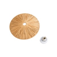 GLOBOSTAR® COLOMBO 02277 Boho Φωτιστικό Τοίχου - Απλίκα με Ντουί 1 x E27 AC 220-240V IP20 - Μπεζ - Μ40 x Π40 x Υ9cm