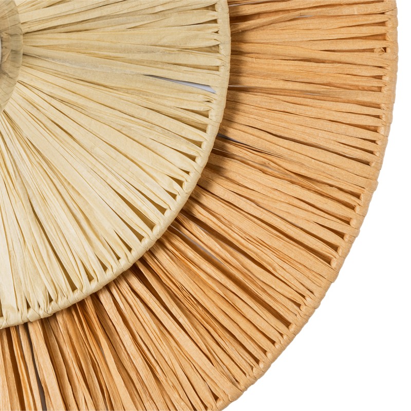 GLOBOSTAR® COLOMBO 02278 Boho Φωτιστικό Τοίχου - Απλίκα με Ντουί 1 x E27 AC 220-240V IP20 - Μπεζ - Μ40 x Π40 x Υ9cm