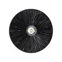 GLOBOSTAR® COLOMBO 02279 Boho Φωτιστικό Τοίχου - Απλίκα με Ντουί 1 x E27 AC 220-240V IP20 - Μαύρο - Μ40 x Π40 x Υ9cm