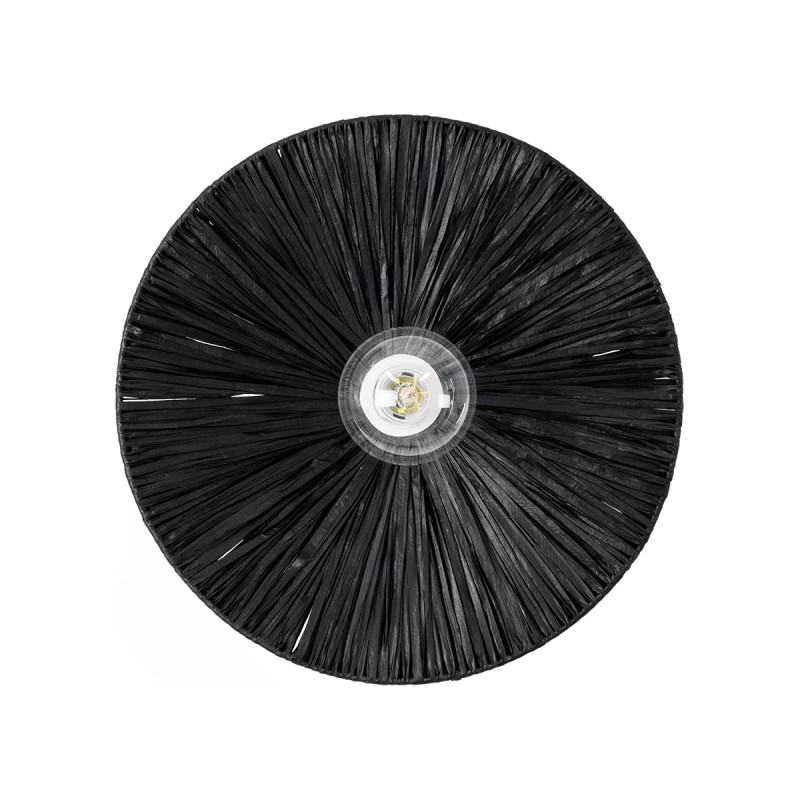 GLOBOSTAR® COLOMBO 02279 Boho Φωτιστικό Τοίχου - Απλίκα με Ντουί 1 x E27 AC 220-240V IP20 - Μαύρο - Μ40 x Π40 x Υ9cm