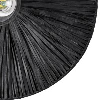 GLOBOSTAR® COLOMBO 02279 Boho Φωτιστικό Τοίχου - Απλίκα με Ντουί 1 x E27 AC 220-240V IP20 - Μαύρο - Μ40 x Π40 x Υ9cm