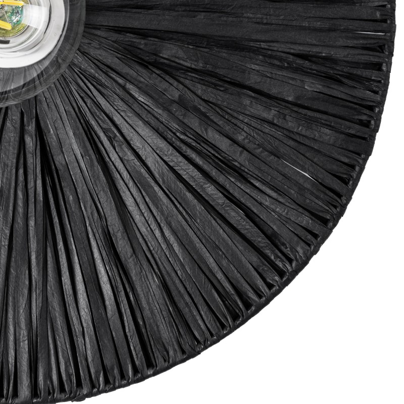 GLOBOSTAR® COLOMBO 02279 Boho Φωτιστικό Τοίχου - Απλίκα με Ντουί 1 x E27 AC 220-240V IP20 - Μαύρο - Μ40 x Π40 x Υ9cm