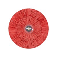 GLOBOSTAR® COLOMBO 02282 Boho Φωτιστικό Τοίχου - Απλίκα με Ντουί 1 x E27 AC 220-240V IP20 - Κόκκινο - Μ40 x Π40 x Υ9cm