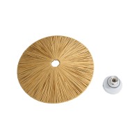 GLOBOSTAR® COLOMBO 02283 Boho Φωτιστικό Τοίχου - Απλίκα με Ντουί 1 x E27 AC 220-240V IP20 - Μπεζ - Μ40 x Π40 x Υ9cm