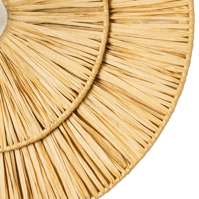 GLOBOSTAR® COLOMBO 02284 Boho Φωτιστικό Τοίχου - Απλίκα με Ντουί 1 x E27 AC 220-240V IP20 - Μπεζ - Μ40 x Π40 x Υ9cm