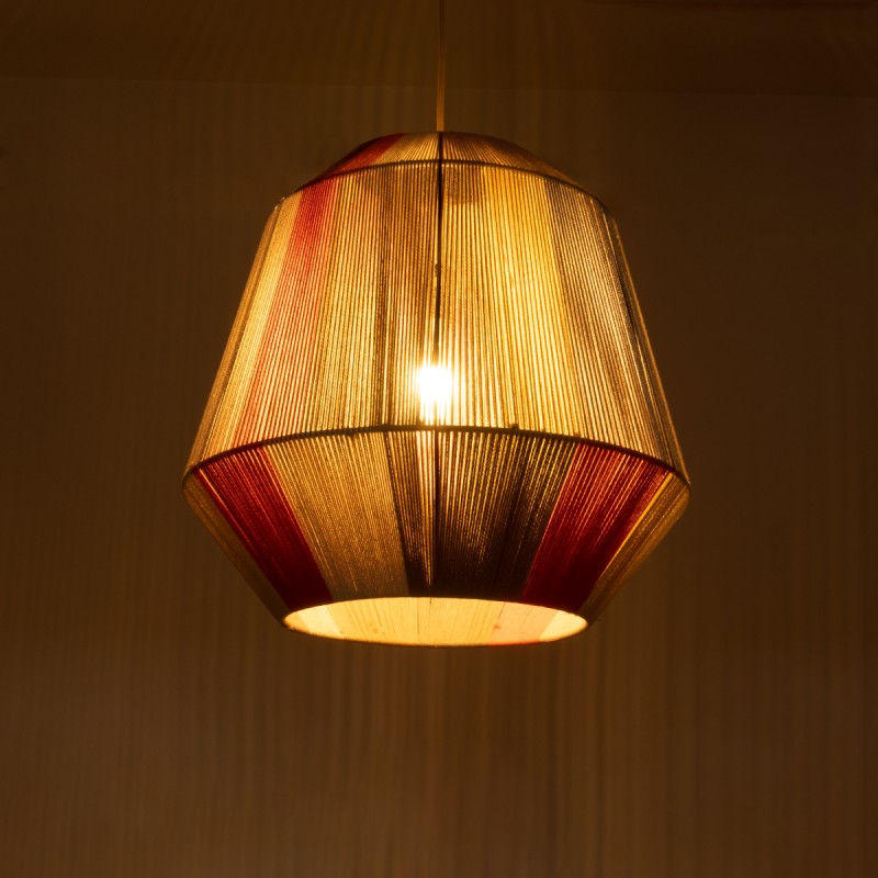 GLOBOSTAR® SALERNO 02289 Boho Κρεμαστό Φωτιστικό Οροφής με Ντουί 1 x E27 AC 220-240V IP20 - Πολύχρωμο - Μ50 x Π50 x Υ50cm