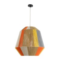 GLOBOSTAR® SALERNO 02289 Boho Κρεμαστό Φωτιστικό Οροφής με Ντουί 1 x E27 AC 220-240V IP20 - Πολύχρωμο - Μ50 x Π50 x Υ50cm