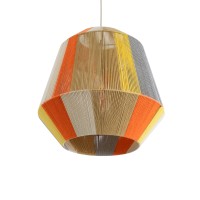 GLOBOSTAR® SALERNO 02289 Boho Κρεμαστό Φωτιστικό Οροφής με Ντουί 1 x E27 AC 220-240V IP20 - Πολύχρωμο - Μ50 x Π50 x Υ50cm
