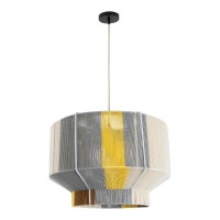 GLOBOSTAR® SALERNO 02290 Boho Κρεμαστό Φωτιστικό Οροφής με Ντουί 1 x E27 AC 220-240V IP20 - Πολύχρωμο - Μ50 x Π50 x Υ35cm