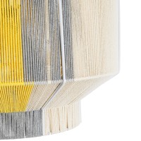 GLOBOSTAR® SALERNO 02290 Boho Κρεμαστό Φωτιστικό Οροφής με Ντουί 1 x E27 AC 220-240V IP20 - Πολύχρωμο - Μ50 x Π50 x Υ35cm