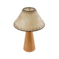 GLOBOSTAR® MASPALOMAS 02291 Boho Επιτραπέζιο Φωτιστικό Πορτατίφ με Ντουί 1 x E27 AC 220-240V IP20 - Καφέ & Μπεζ - Μ30 x Π30 x Υ45cm