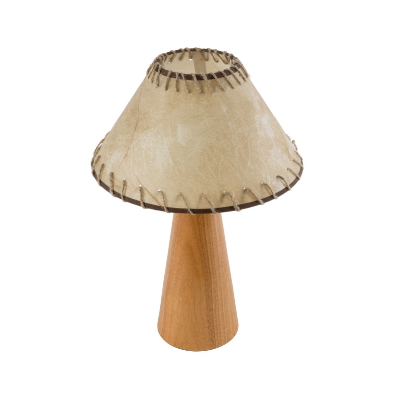 GLOBOSTAR® MASPALOMAS 02291 Boho Επιτραπέζιο Φωτιστικό Πορτατίφ με Ντουί 1 x E27 AC 220-240V IP20 - Καφέ & Μπεζ - Μ30 x Π30 x Υ45cm