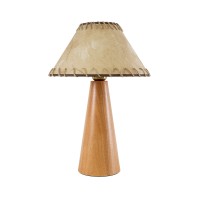 GLOBOSTAR® MASPALOMAS 02291 Boho Επιτραπέζιο Φωτιστικό Πορτατίφ με Ντουί 1 x E27 AC 220-240V IP20 - Καφέ & Μπεζ - Μ30 x Π30 x Υ45cm