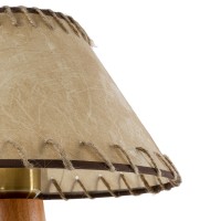 GLOBOSTAR® MASPALOMAS 02291 Boho Επιτραπέζιο Φωτιστικό Πορτατίφ με Ντουί 1 x E27 AC 220-240V IP20 - Καφέ & Μπεζ - Μ30 x Π30 x Υ45cm
