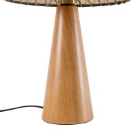 GLOBOSTAR® MASPALOMAS 02291 Boho Επιτραπέζιο Φωτιστικό Πορτατίφ με Ντουί 1 x E27 AC 220-240V IP20 - Καφέ & Μπεζ - Μ30 x Π30 x Υ45cm