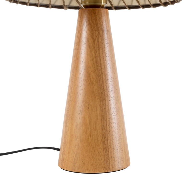 GLOBOSTAR® MASPALOMAS 02291 Boho Επιτραπέζιο Φωτιστικό Πορτατίφ με Ντουί 1 x E27 AC 220-240V IP20 - Καφέ & Μπεζ - Μ30 x Π30 x Υ45cm