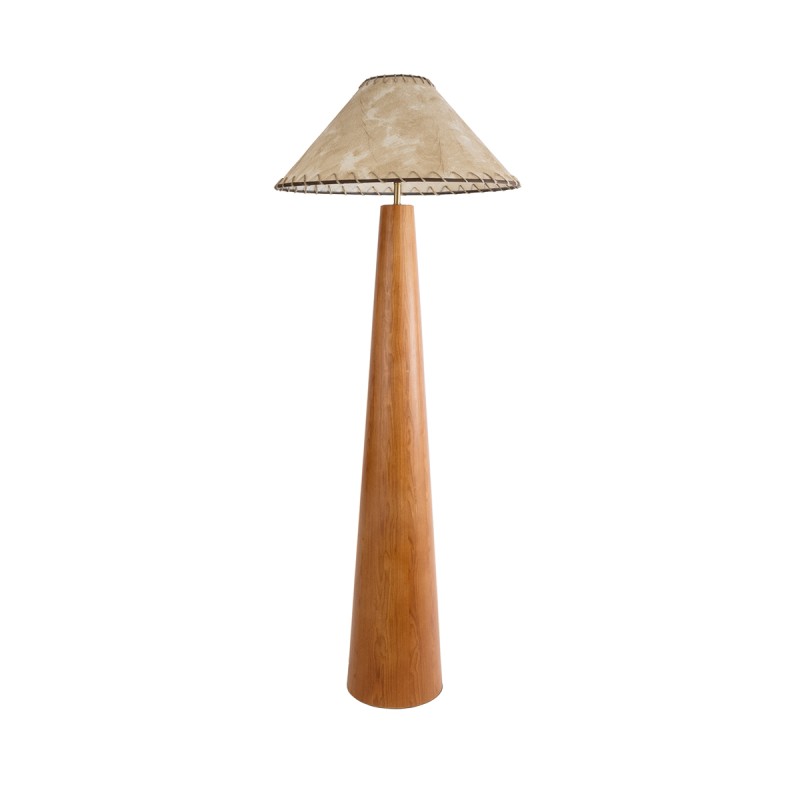 GLOBOSTAR® MASPALOMAS 02292 Boho Επιδαπέδιο Φωτιστικό με Ντουί 1 x E27 AC 220-240V IP20 - Καφέ & Μπεζ - Μ55 x Π55 x Υ145cm