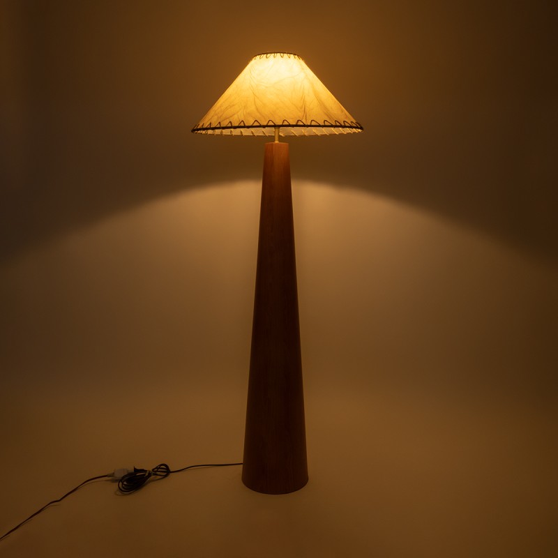 GLOBOSTAR® MASPALOMAS 02292 Boho Επιδαπέδιο Φωτιστικό με Ντουί 1 x E27 AC 220-240V IP20 - Καφέ & Μπεζ - Μ55 x Π55 x Υ145cm