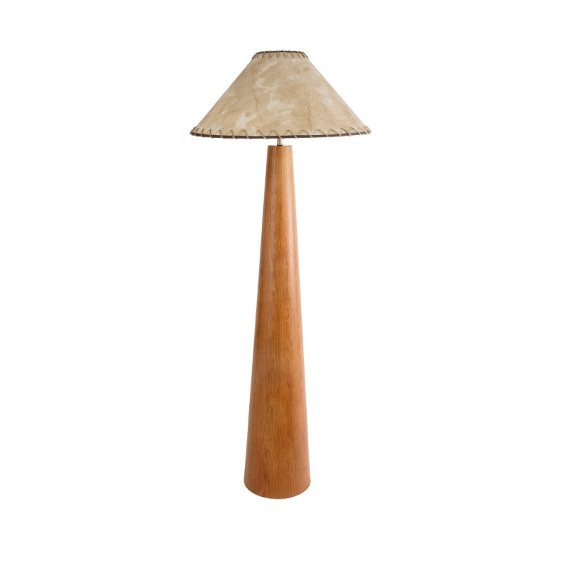 GLOBOSTAR® MASPALOMAS 02292 Boho Επιδαπέδιο Φωτιστικό με Ντουί 1 x E27 AC 220-240V IP20 - Καφέ & Μπεζ - Μ55 x Π55 x Υ145cm