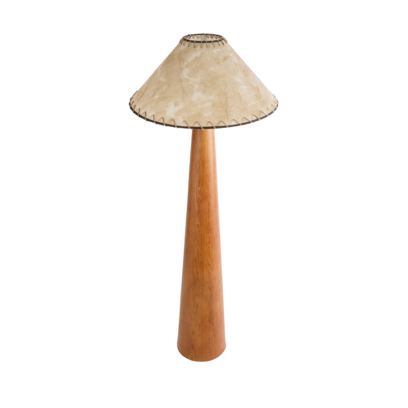 GLOBOSTAR® MASPALOMAS 02292 Boho Επιδαπέδιο Φωτιστικό με Ντουί 1 x E27 AC 220-240V IP20 - Καφέ & Μπεζ - Μ55 x Π55 x Υ145cm