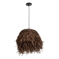 GLOBOSTAR® GUADELOUPE 02293 Boho Κρεμαστό Φωτιστικό Οροφής με Ντουί 1 x E27 AC 220-240V IP20 - Καφέ - Μ50 x Π50 x Υ40cm