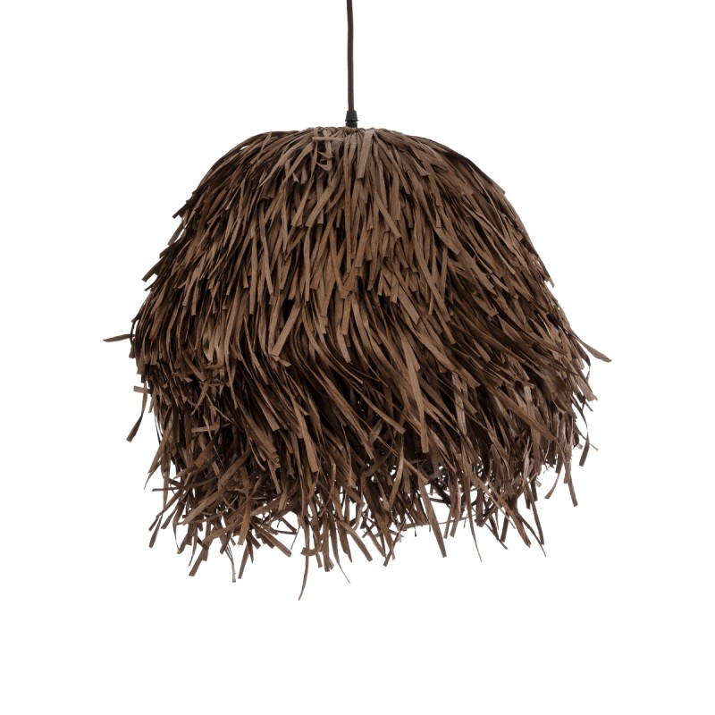 GLOBOSTAR® GUADELOUPE 02293 Boho Κρεμαστό Φωτιστικό Οροφής με Ντουί 1 x E27 AC 220-240V IP20 - Καφέ - Μ50 x Π50 x Υ40cm