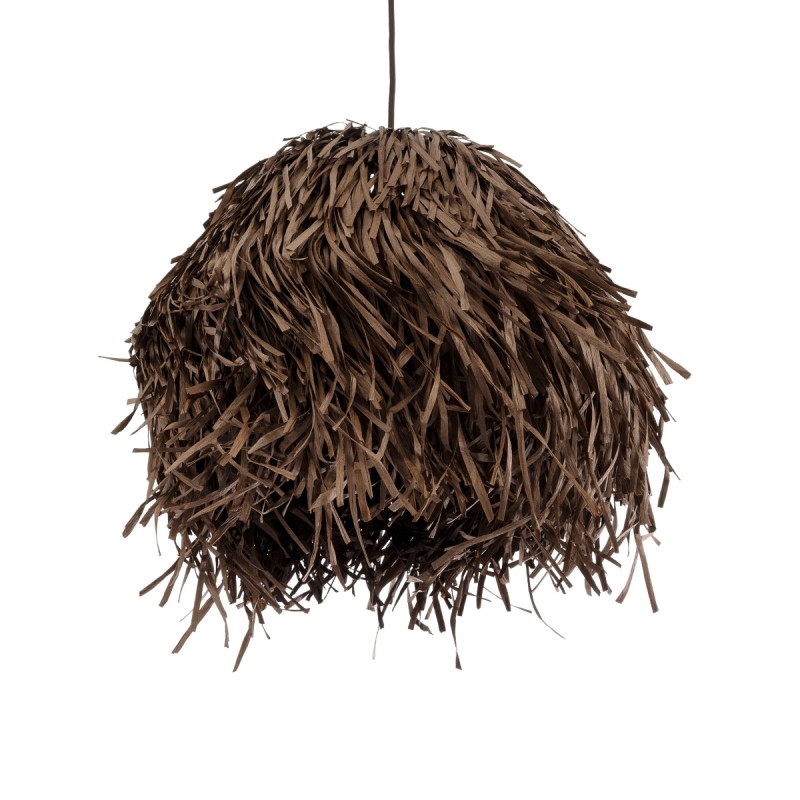 GLOBOSTAR® GUADELOUPE 02293 Boho Κρεμαστό Φωτιστικό Οροφής με Ντουί 1 x E27 AC 220-240V IP20 - Καφέ - Μ50 x Π50 x Υ40cm