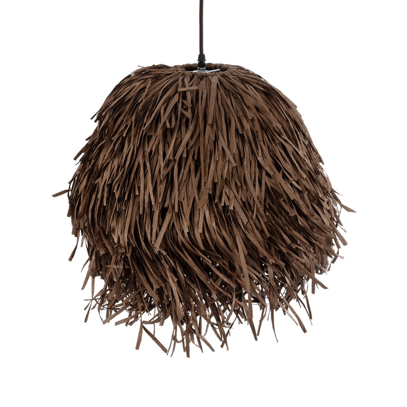 GLOBOSTAR® GUADELOUPE 02293 Boho Κρεμαστό Φωτιστικό Οροφής με Ντουί 1 x E27 AC 220-240V IP20 - Καφέ - Μ50 x Π50 x Υ40cm