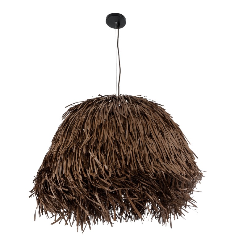 GLOBOSTAR® GUADELOUPE 02294 Boho Κρεμαστό Φωτιστικό Οροφής με Ντουί 1 x E27 AC 220-240V IP20 - Καφέ - Μ80 x Π80 x Υ60cm