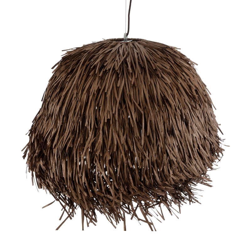 GLOBOSTAR® GUADELOUPE 02294 Boho Κρεμαστό Φωτιστικό Οροφής με Ντουί 1 x E27 AC 220-240V IP20 - Καφέ - Μ80 x Π80 x Υ60cm