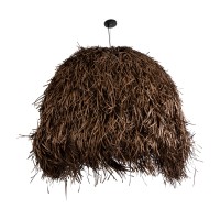 GLOBOSTAR® GUADELOUPE 02295 Boho Κρεμαστό Φωτιστικό Οροφής με Ντουί 1 x E27 AC 220-240V IP20 - Καφέ - Μ120 x Π120 x Υ100cm