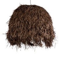 GLOBOSTAR® GUADELOUPE 02295 Boho Κρεμαστό Φωτιστικό Οροφής με Ντουί 1 x E27 AC 220-240V IP20 - Καφέ - Μ120 x Π120 x Υ100cm